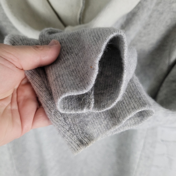 HEKLA & CO. | merino wool cashmere blend open hooded cardigan sweater - Picture 4 of 7